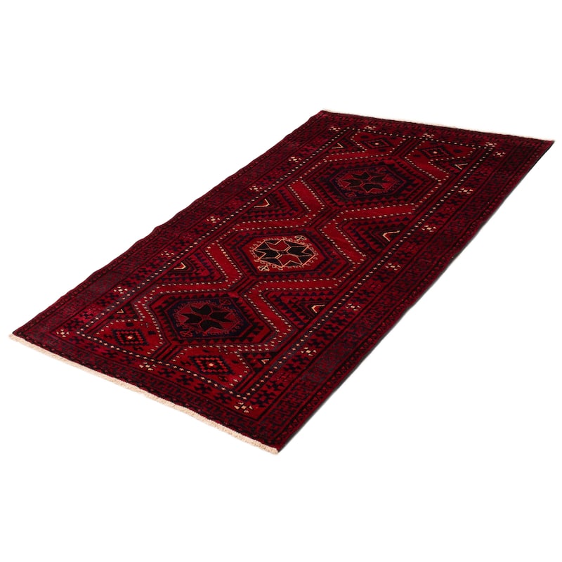 ECARPETGALLERY Hand-knotted Melis Vintage Red Wool Rug - 5'2 x 8'4