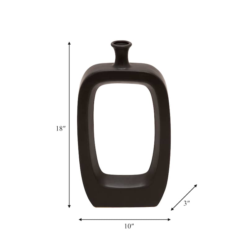 Sagebrook Home Modern Coastal Cut Out Ceramic Bud Vase