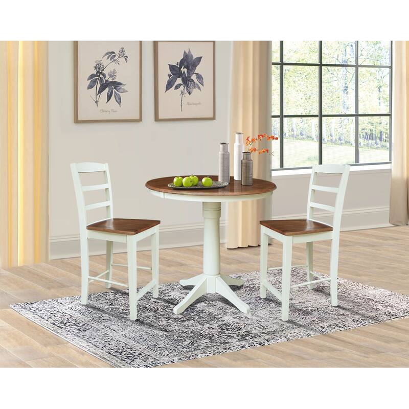 36" Round Extension Table with Counter Height Stools