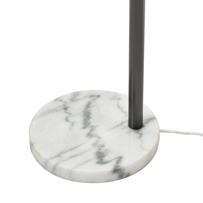Tamara Day for Stylecraft Vivienne Floor Lamp - White Marble & Black Nickel