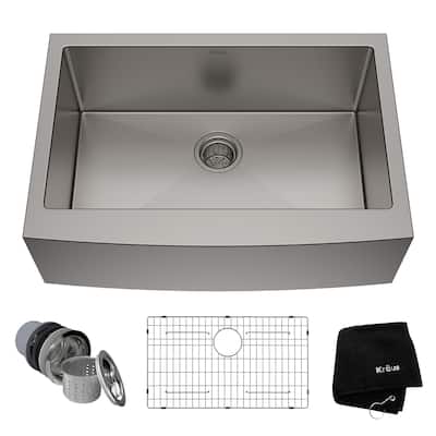 Kraus 29-3/4" Single Basin 16 Gauge Stainless Steel Kitchen Sink for