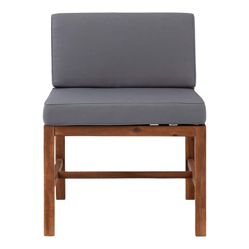 Middlebrook Modular Acacia Frame Armless Chair