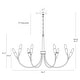 preview thumbnail 6 of 14, Modern Gold 12-Light Classic Candle Chandelier for Dining Living Room - D 36.2" x H 21.2"