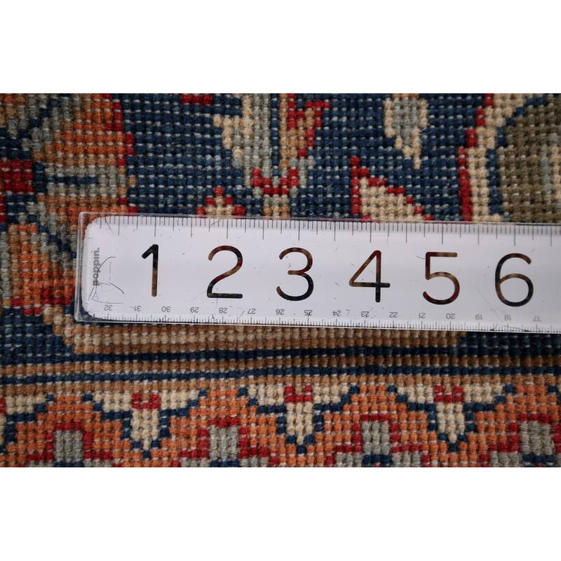 Red Oriental Kazak Area Rug Hand-Knotted Wool Carpet - 5'1" x 6'7"