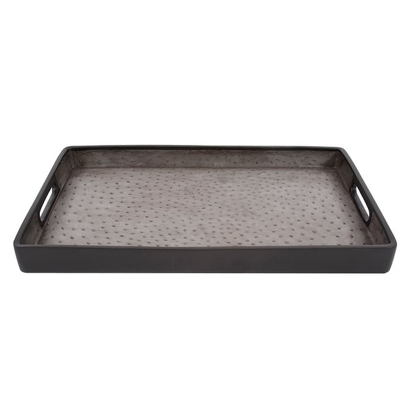 slide 2 of 5, Faux Ostrich Skin Tray - 1H x 20W x 13D