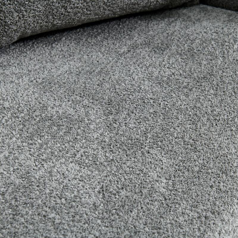 Minimalist Accent Sofa Loveseat Couch with 2 Throw Pillows, 2-Seater Couch for Living Room Apartments