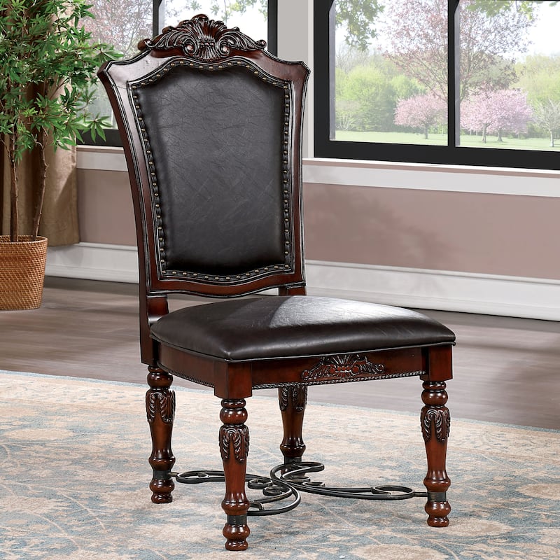 Baburam Traditional Cherry 7-piece Expandable Dining Set by Furniture of America