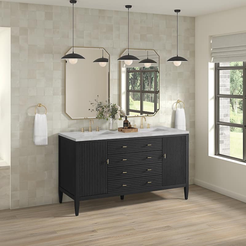 James Martin Vanities 485-V60D-3VSL Myrrin 60" Double Basin Wood