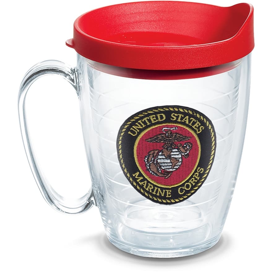 Tervis Marines Logo Made in USA Double Walled Insulated Tumbler Travel 16oz Mug, Classic