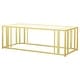 preview thumbnail 14 of 24, Adri Rectangular Glass Top Metal Frame Coffee Table