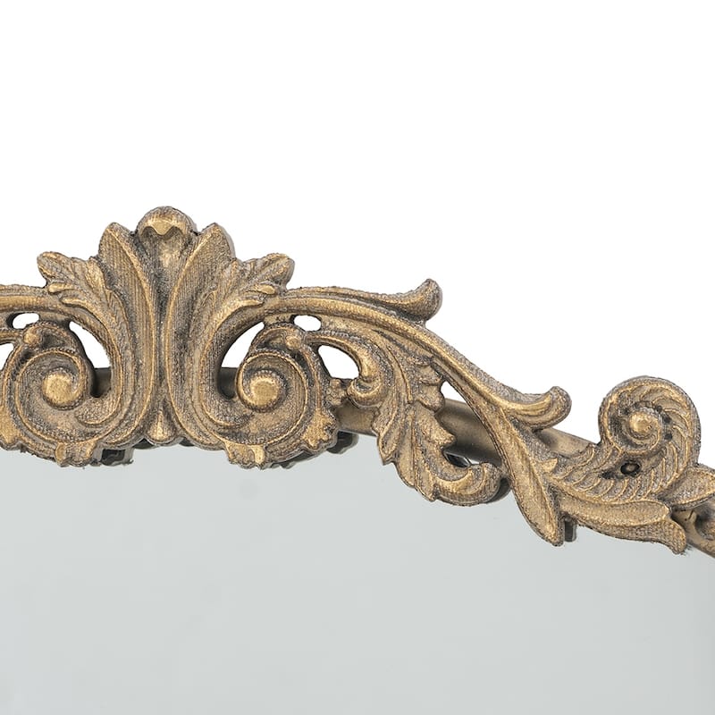 30" x 32" Classic Design Round Mirror with Baroque Inspired Frame