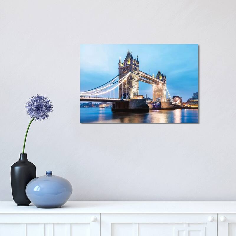 iCanvas "Tower Bridge At Night, London, UK II" by Matteo Colombo Canvas Print - 12x18x1.5