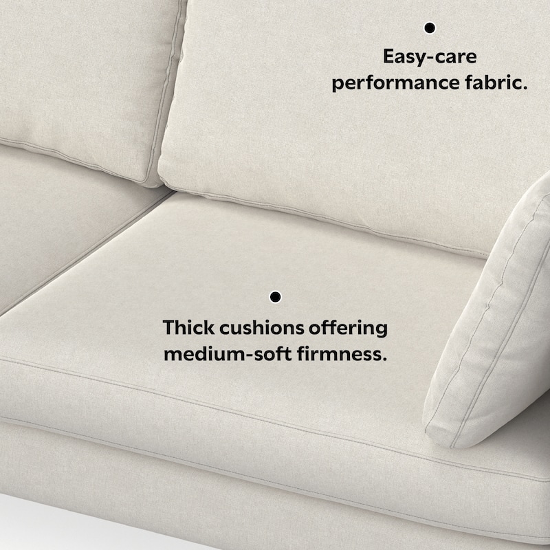 WyndenHall Lana 90-inch Sofa in Tightly Woven Performance Fabric