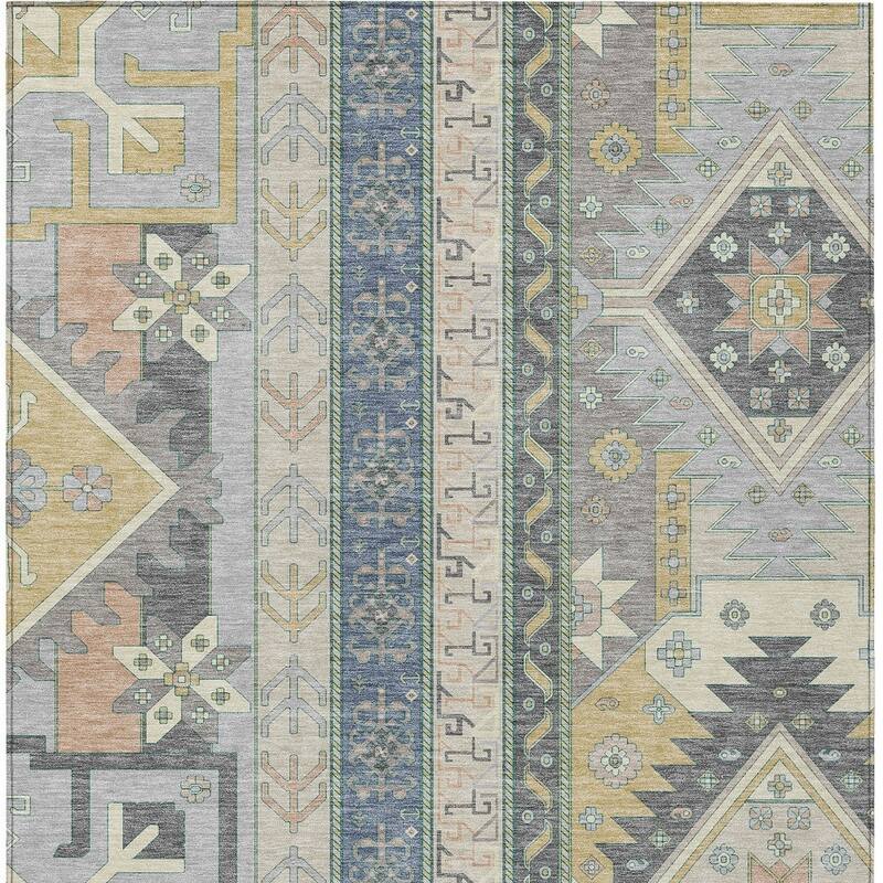 HomeRoots Aztec Transitional Rectangle Outdoor Rug