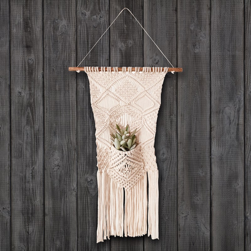 Macramé Wall Hanging with Pocket