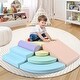 preview thumbnail 20 of 33, 7 Piece Pizza Shape Foam Climbing Blocks for Toddlers Yellow