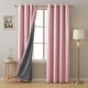 preview thumbnail 12 of 12, Deconovo Total Blackout Coating Curtains(2 Panel) 52x84 Inch - Pink