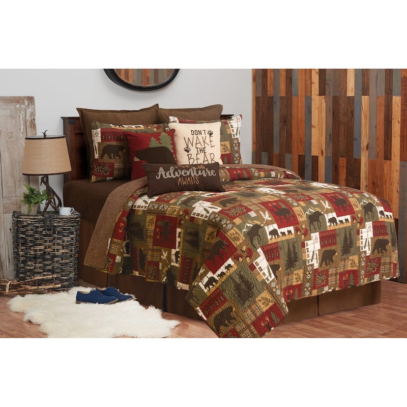Timber Trails Rustic Lodge Theme Quilt Set