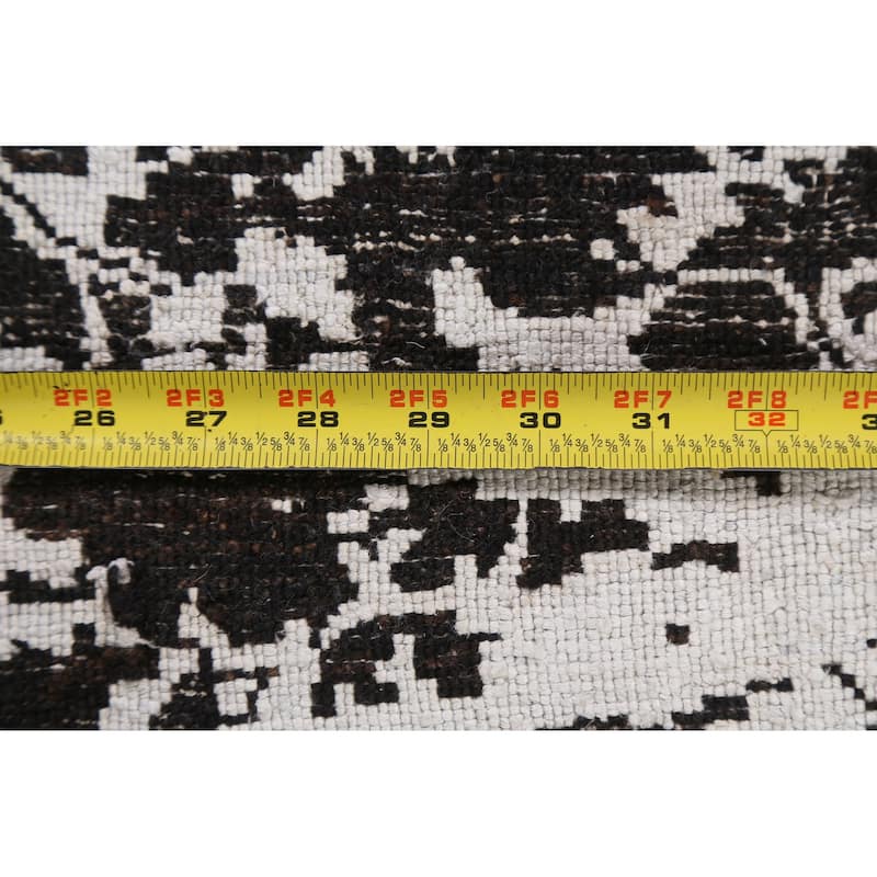 Wool/ Silk Distressed Abstract Oriental Staircase Runner Rug Handmade - 2'8" x 10'5"