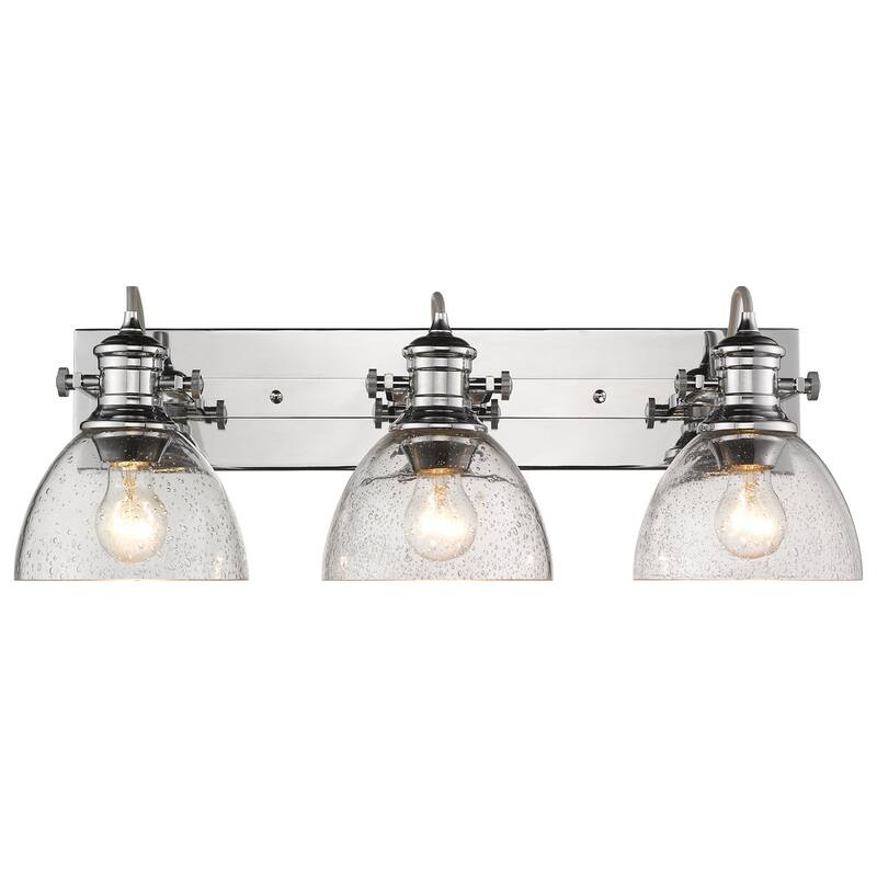 Golden Lighting Hines 3 Light 25" Wide Bathroom Vanity Light with - Chrome