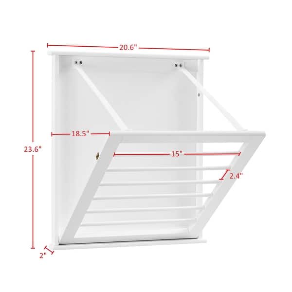 Danya B. Folding Wall Mounted Drying Rack - White