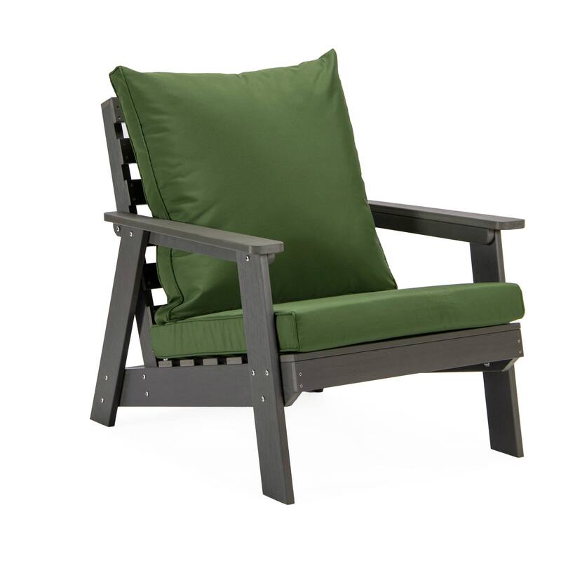 Alpine Modern Outdoor Upholstered Accent Chair - Lounge Armchair with Removable Cushions for Living Room