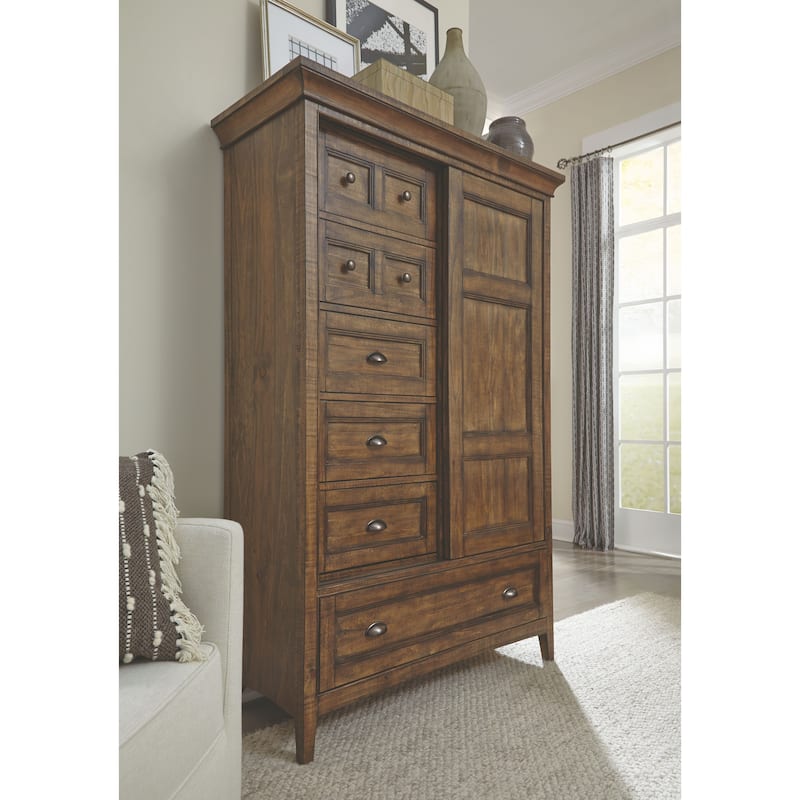 Magnussen Home Bay Creek Toasted Nutmeg Door Chest - 6-drawer