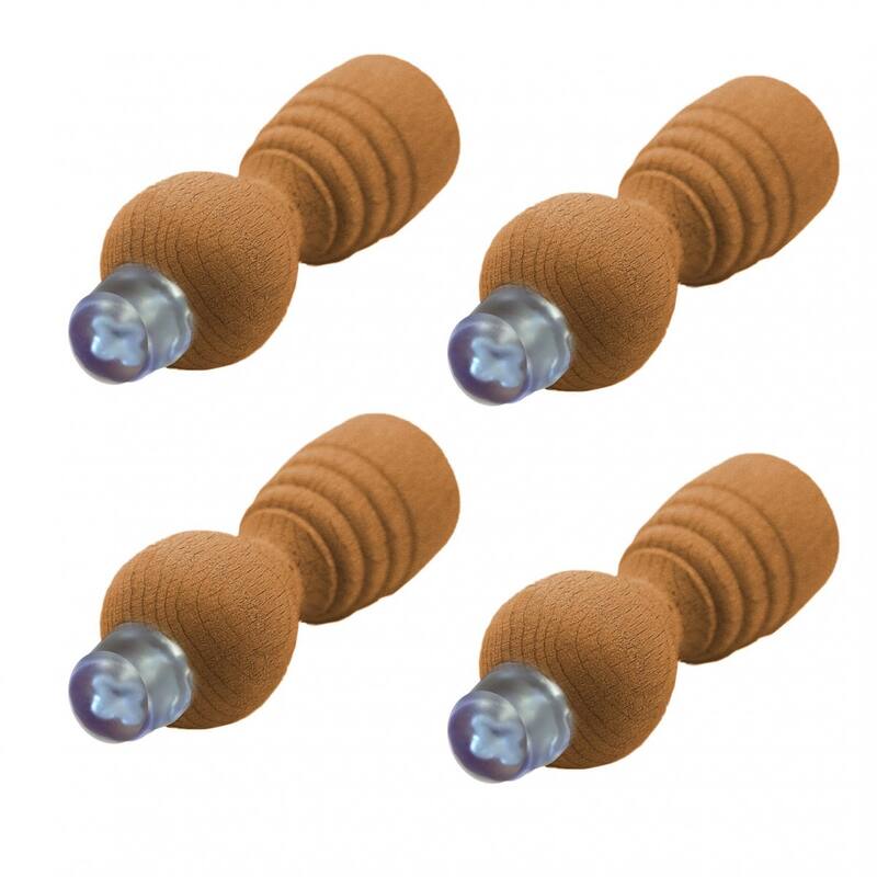 Wooden Door Stop Bumper Wall Mount 3.18" L Unfinished Maple Hardwood Silicone Rubber Bumper Pack of 4 Renovators Supply