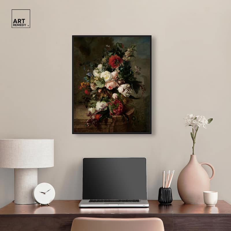 Still Life with Flowers 1789 Canvas by Art Remedy