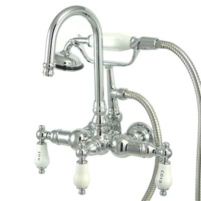 Kingston Brass Vintage Wall Mounted Clawfoot Tub Filler Trim and