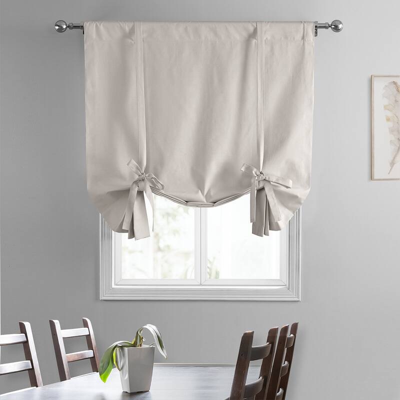 Exclusive Fabrics Dune Textured Solid Cotton Tie-Up Window Shade (1 Panel)