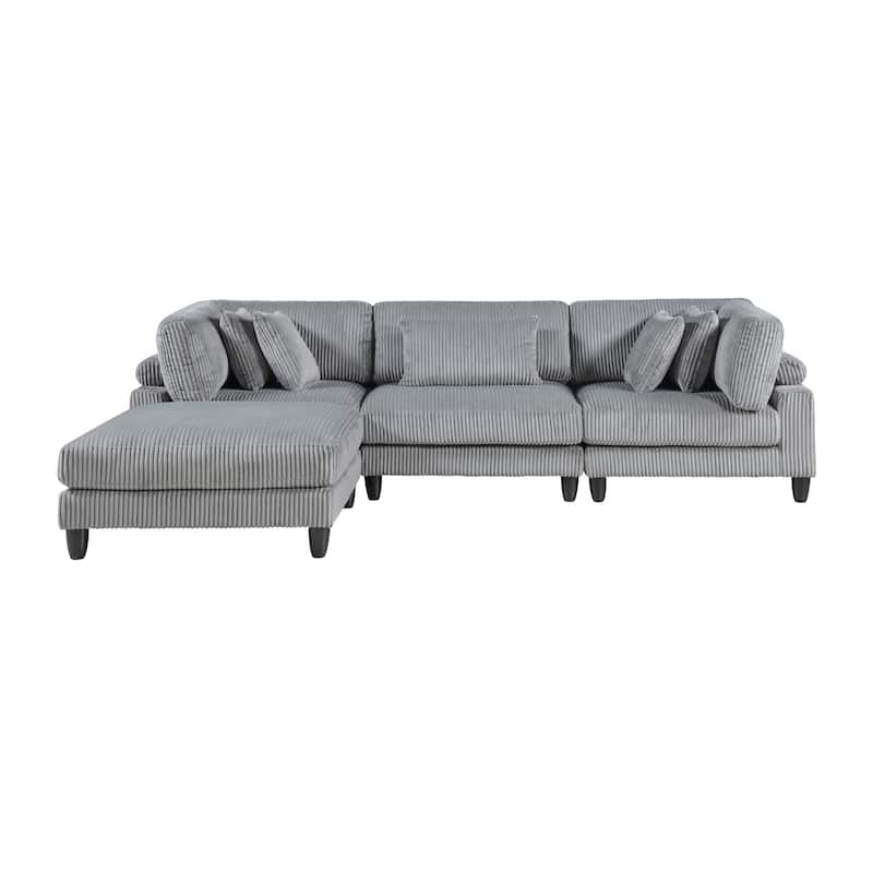 Jonas 4-Piece Modular Sectional Sofa with Ottoman