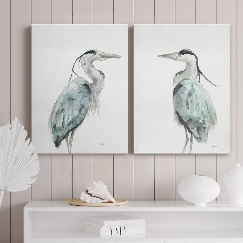 BLUE HERON I- Premium Gallery Wrapped Canvas