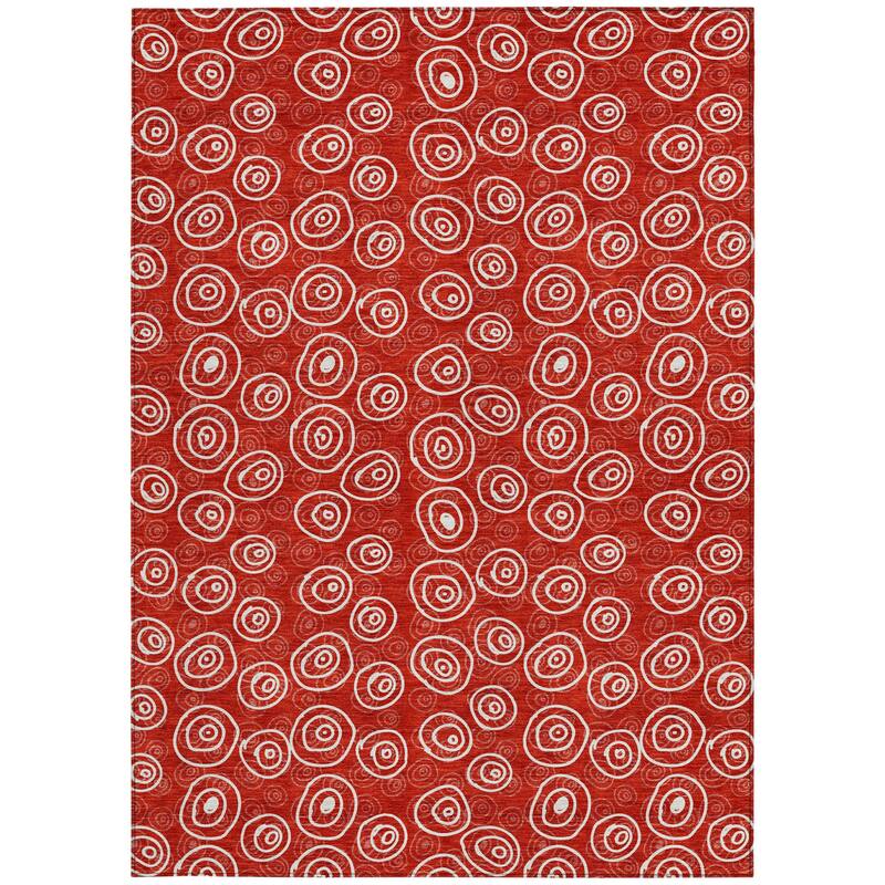 HomeRoots Geometric Transitional Rectangle Outdoor Rug