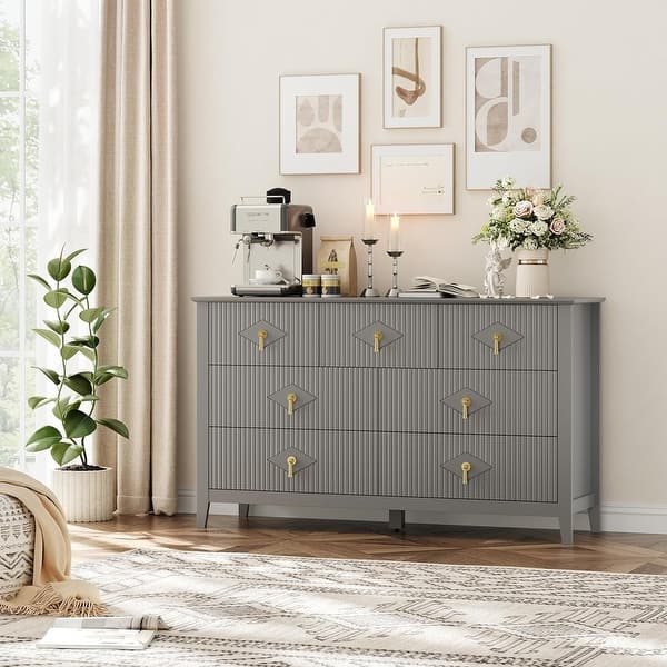 grey fluted dresser 7 Drawer Dresser, Grey, Modern - Bed Bath & Beyond Vintage_Marimekko
