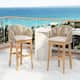 Option Teak Finish+Beige Rope+Beige Cushion