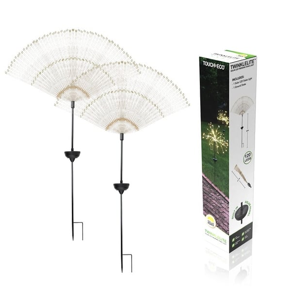 dimension image slide 0 of 3, Solar LED Firework Garden Stake Light