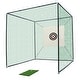 preview thumbnail 1 of 8, 10X10X10FT Golf Practice Net Cage Metal Frame Hitting Net Kit Indoor Outdoor