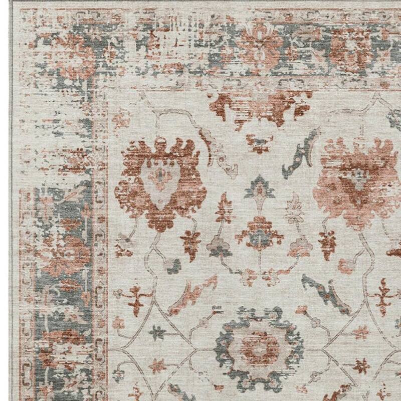HomeRoots Floral Traditional Rectangle Outdoor Rug