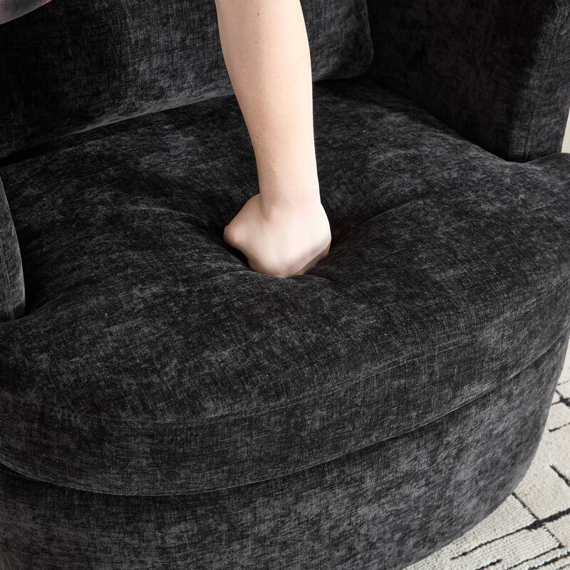 Swivel Chair, Metal 360 Degree Rotating Chassis, Easy To Assemble
