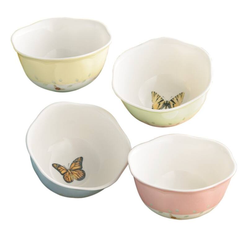Butterfly Meadow 4-Piece Dessert Bowl Set Butterfly Meadow 4-Piece Dessert Bowl Set - Green