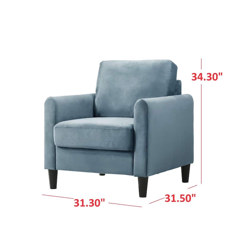 Clayfell Airell Velvet Arm Living Room Set