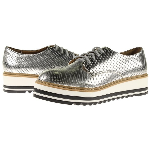 steve madden vassar silver platform sneakers