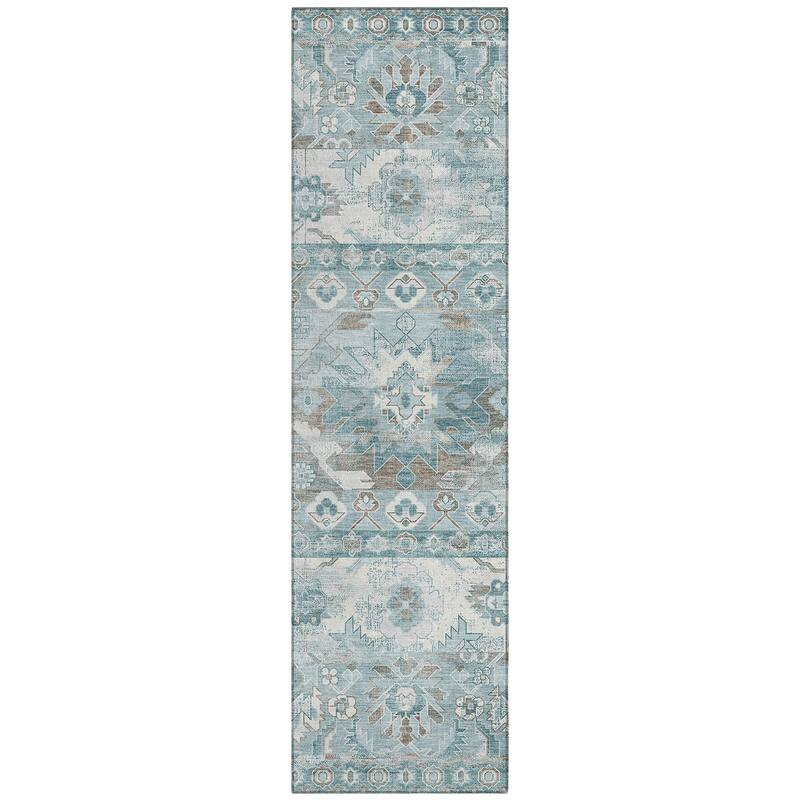 Machine Washable Indoor/ Outdoor Traditional Hudson Chantille Rug