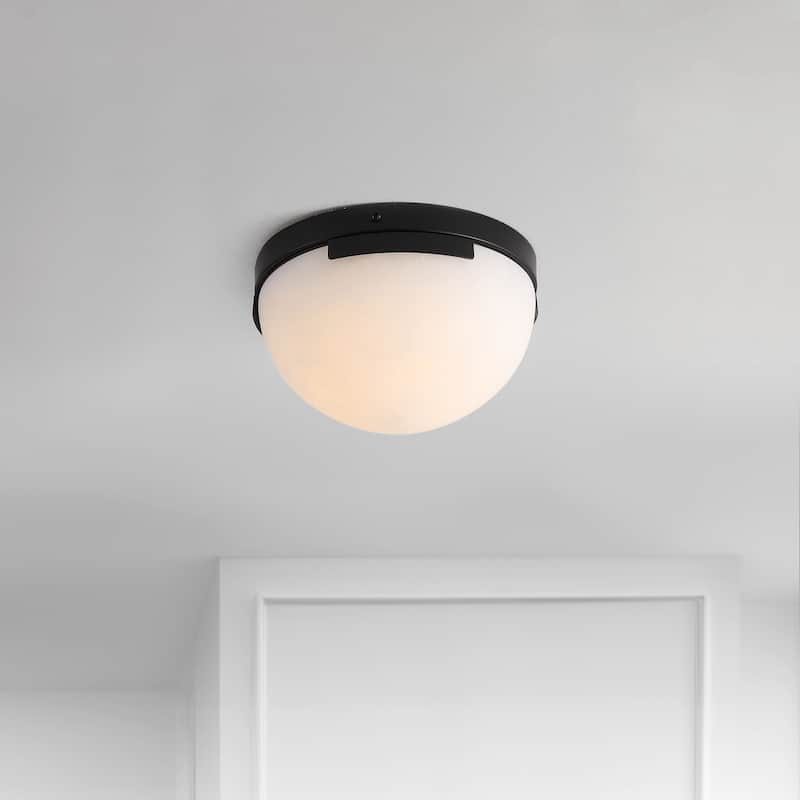 SAFAVIEH Couture Eddie Alabaster Flush Mount - 8"W x 8"D x 5"H
