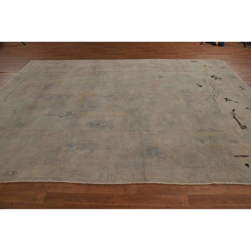 Oushak Oriental Area Rug Handmade Wool Carpet - 8'3"x 11'1"