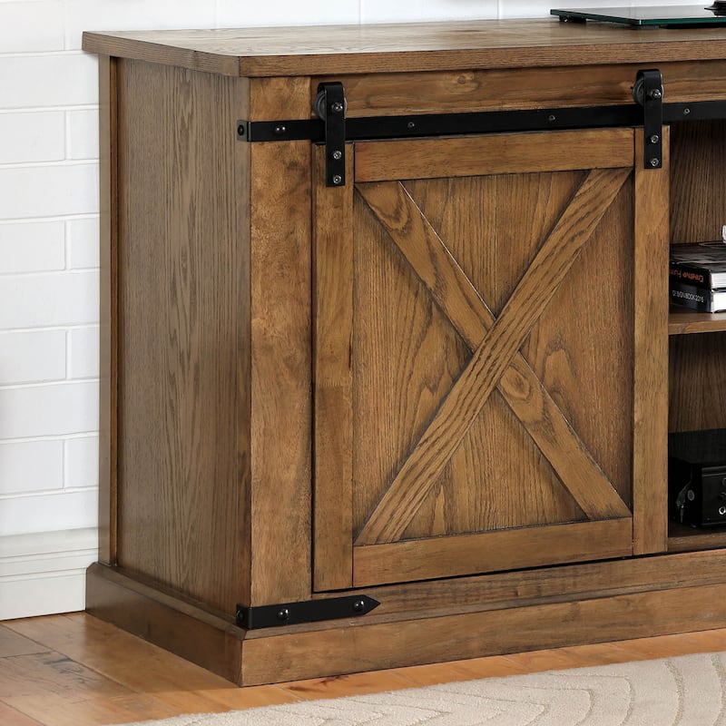 Furniture of America Cordone Farmhouse 72-inch Wood Multi-storage TV Console