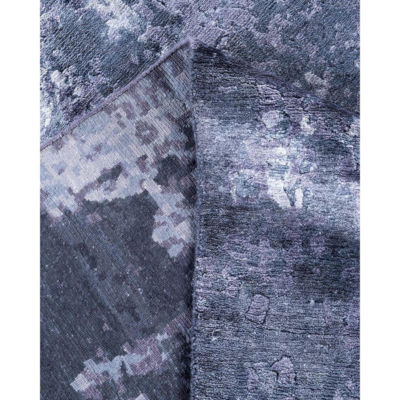 Modern One-of-a-Kind Hand-Knotted Area Rug, Light Blue - 8' 2" x 9' 10"
