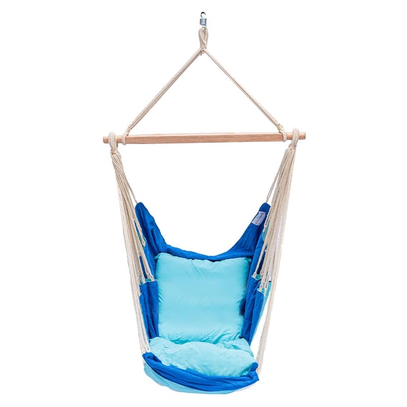 Sereno Hammock Chair Hanging Porch Swing Indoor Outdoor Lounger for Bedroom & Patio - 78 x 47 in