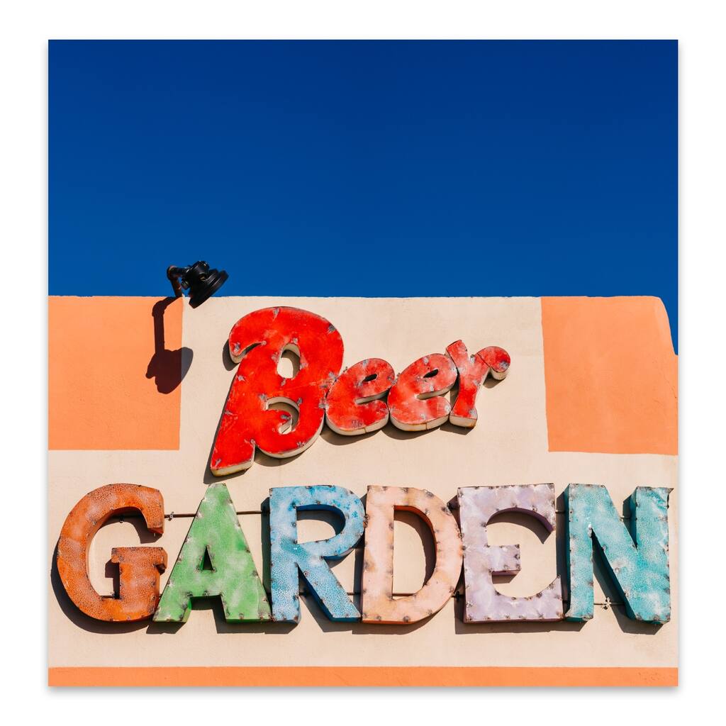 Marfa Texas Alcohol Beer Nature Signs Metal Wall Art Print